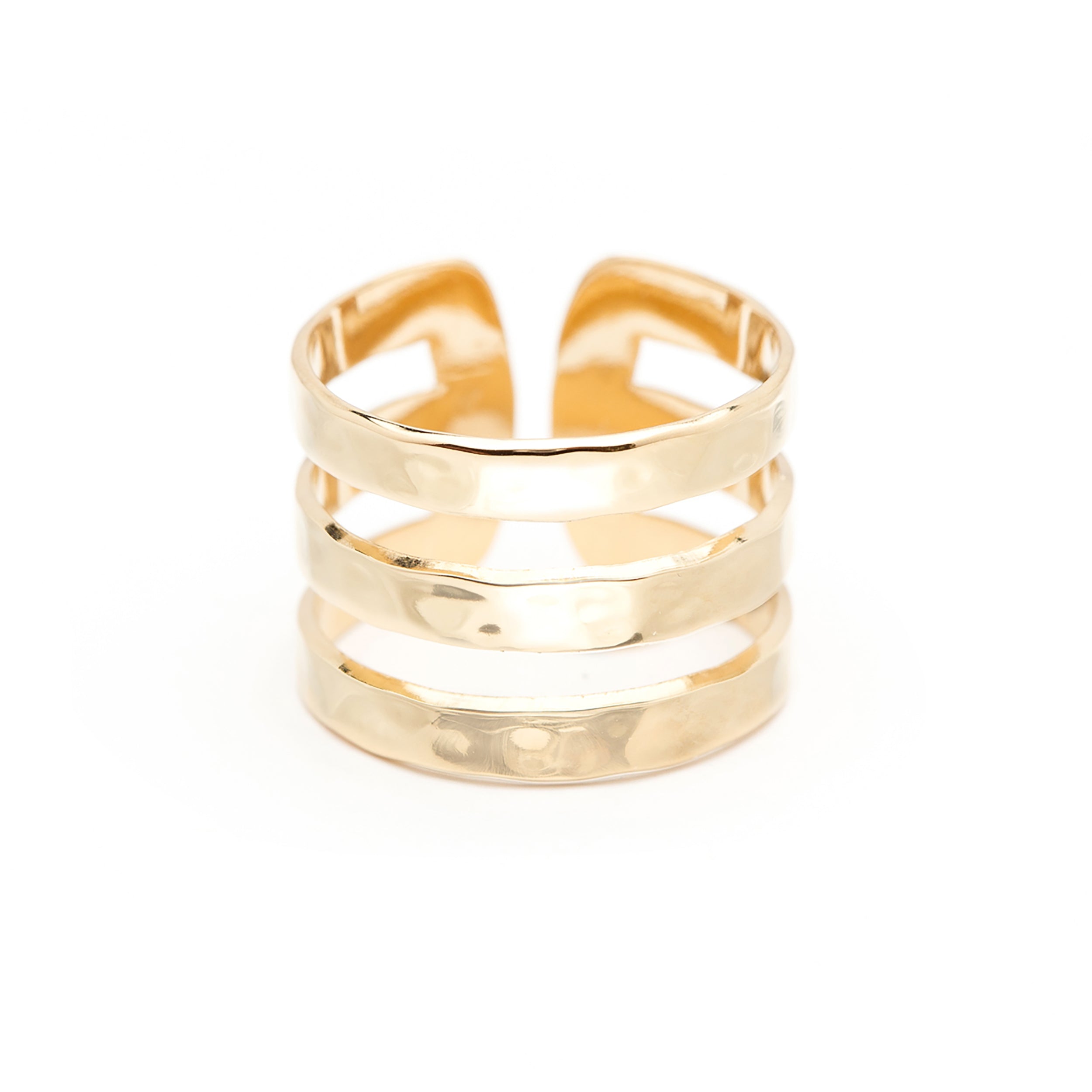 Bague Enzo Or Martelée Ajustable Bagues Monsieur Simone