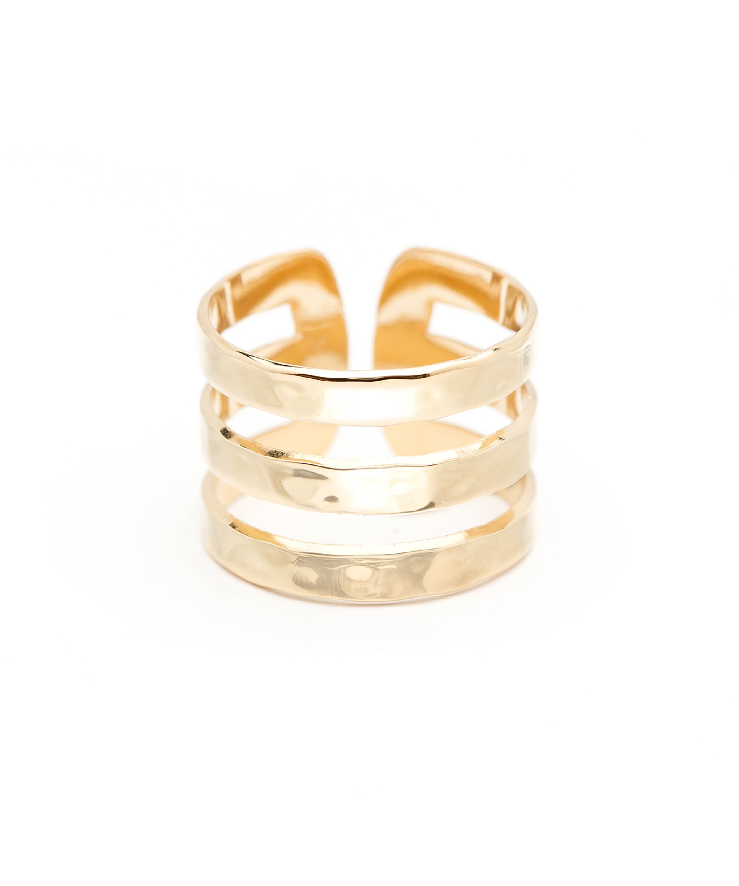 Bague Enzo Or Martelée Ajustable Bagues Monsieur Simone