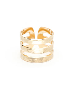 Bague Enzo Or Martelée Ajustable Bagues Monsieur Simone