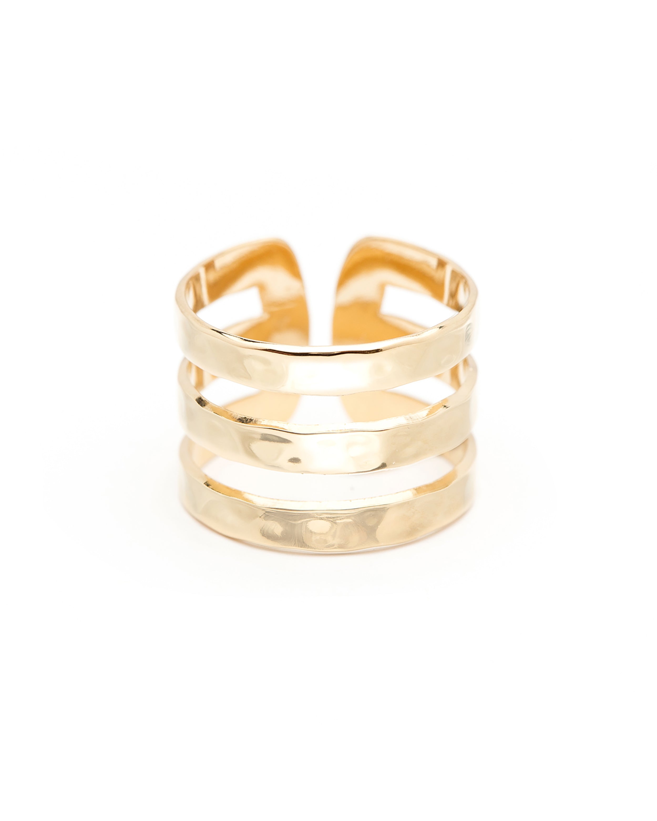 Bague Enzo Or Martelée Ajustable Bagues Monsieur Simone