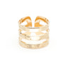 Bague Enzo Or Martelée Ajustable Bagues Monsieur Simone