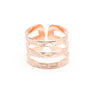 Bague Enzo Or Rose Martelée Ajustable Bagues Monsieur Simone