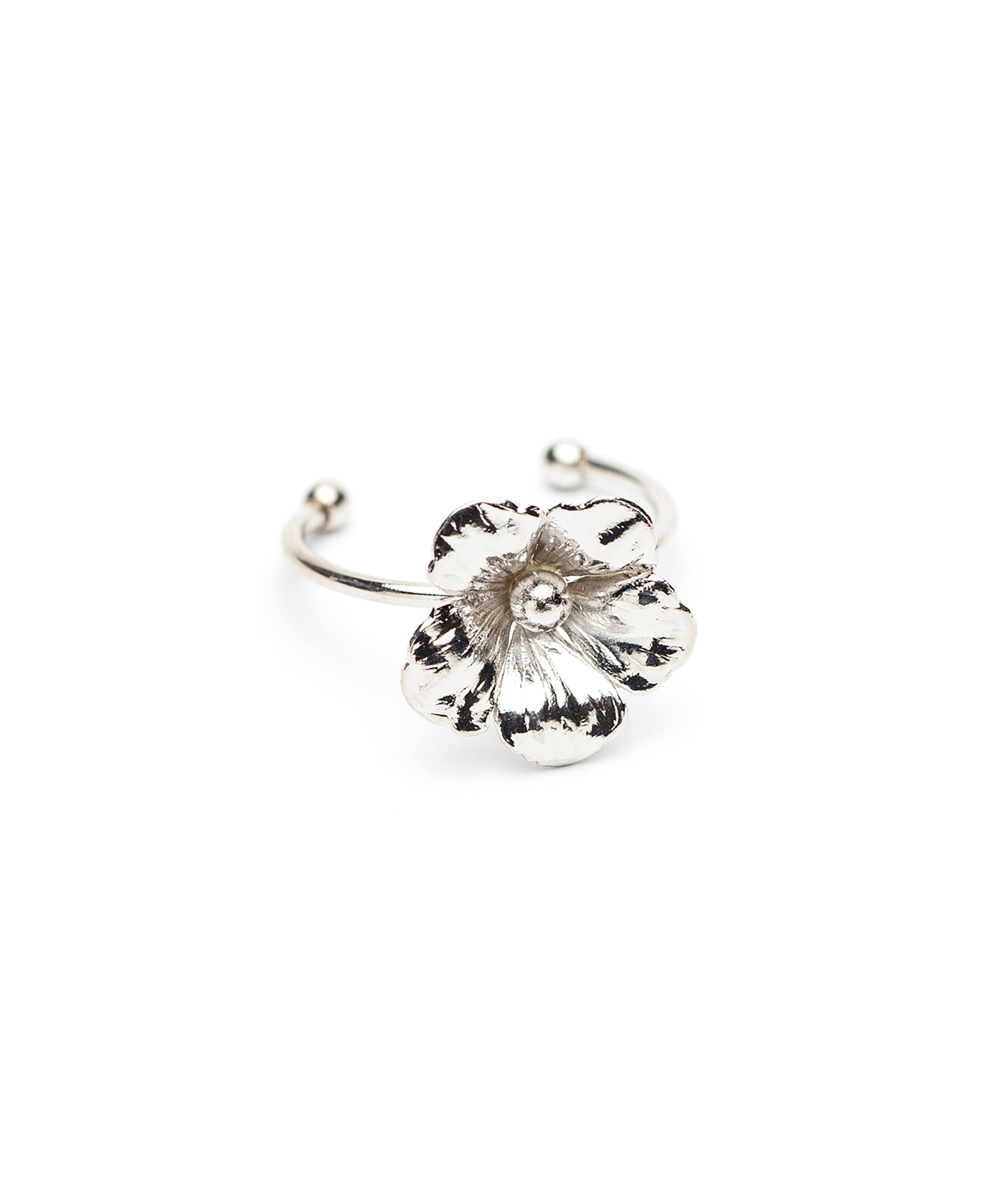 Bague Gaïa Argent Fleur Ajustable Bagues Monsieur Simone