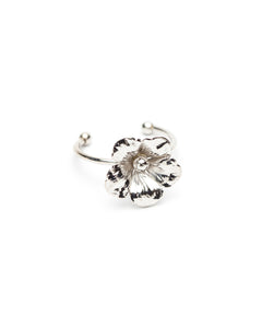 Bague Gaïa Argent Fleur Ajustable Bagues Monsieur Simone