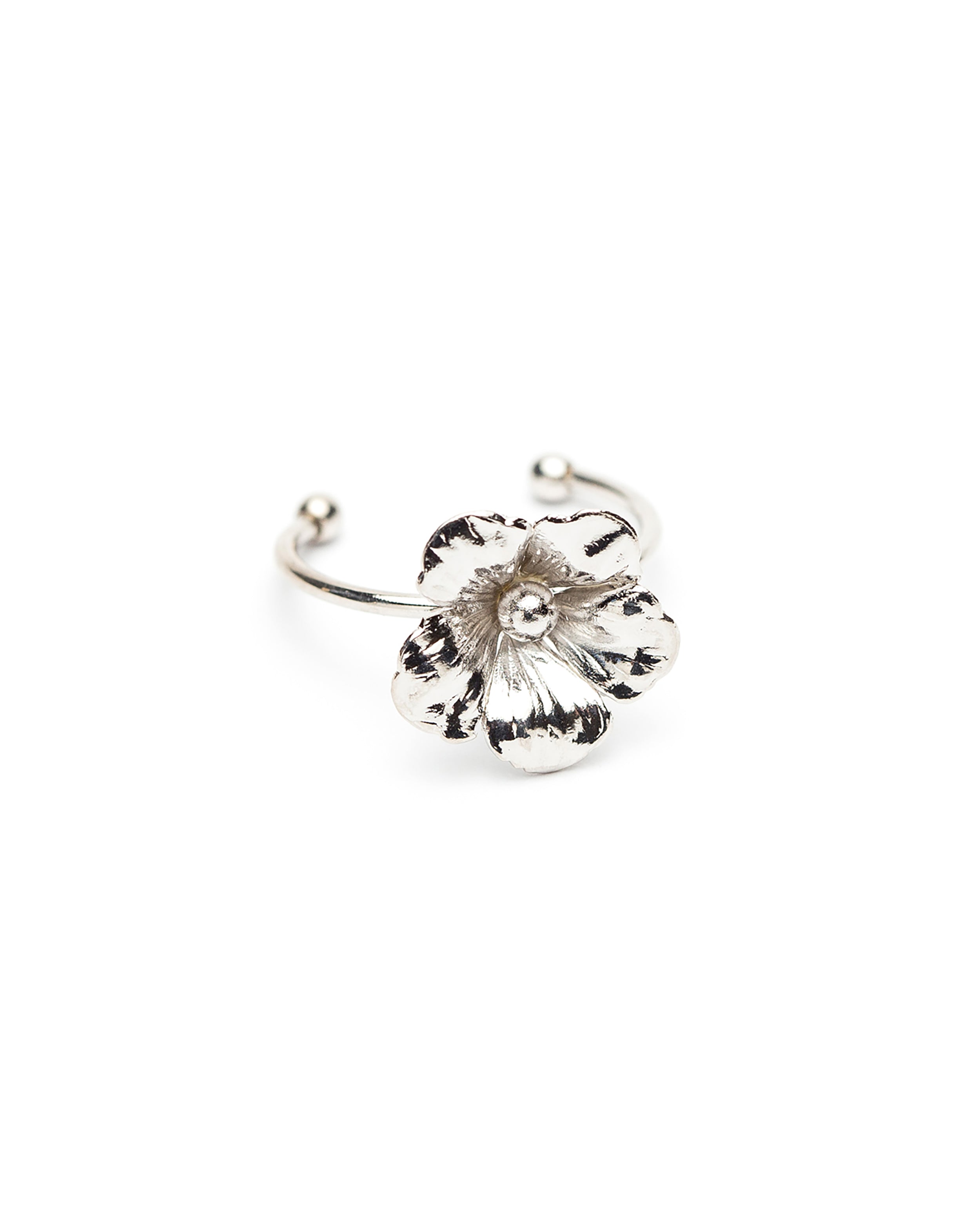 Bague Gaïa Argent Fleur Ajustable Bagues Monsieur Simone