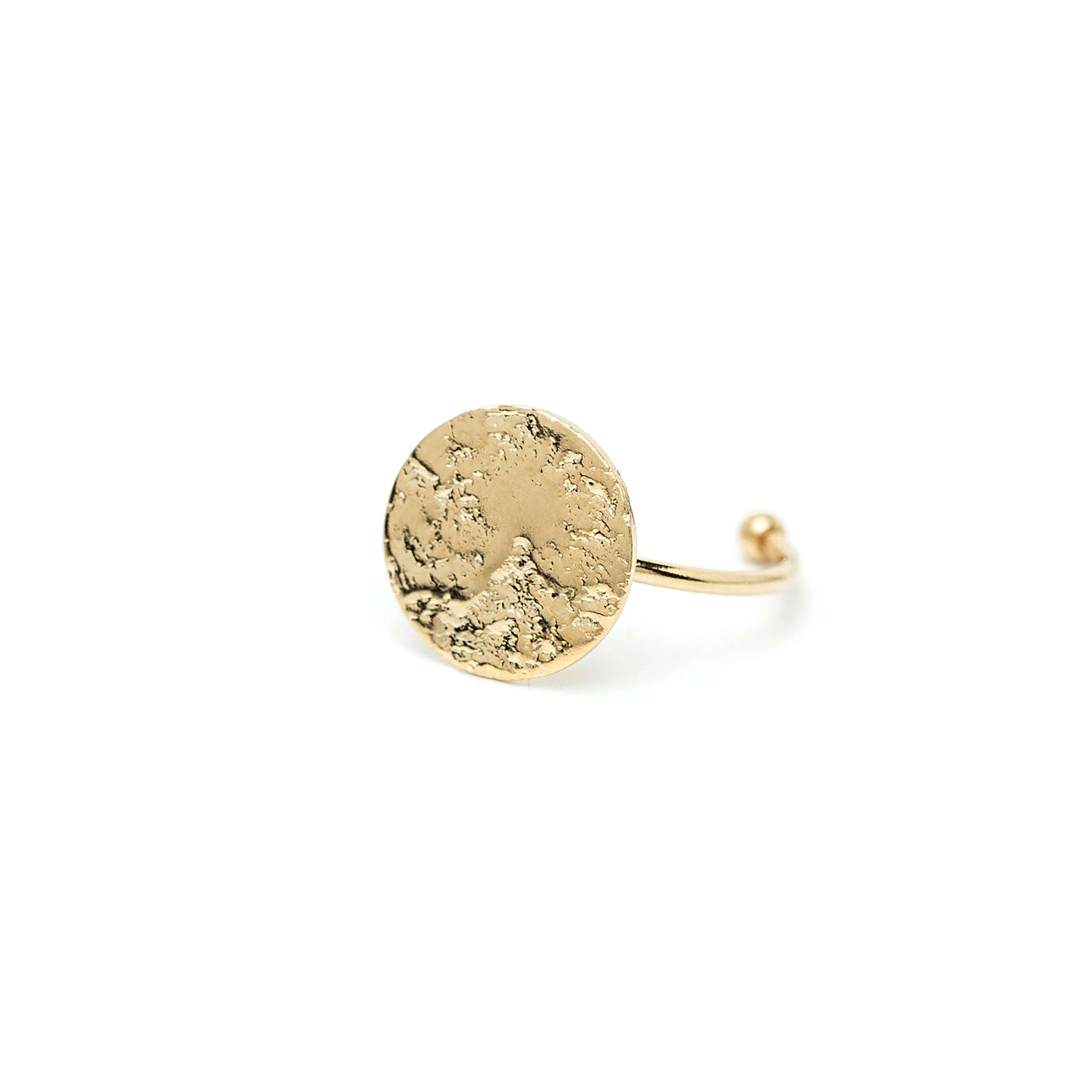 Bague Hestia Or Rond Martelé Ajustable Bagues Monsieur Simone