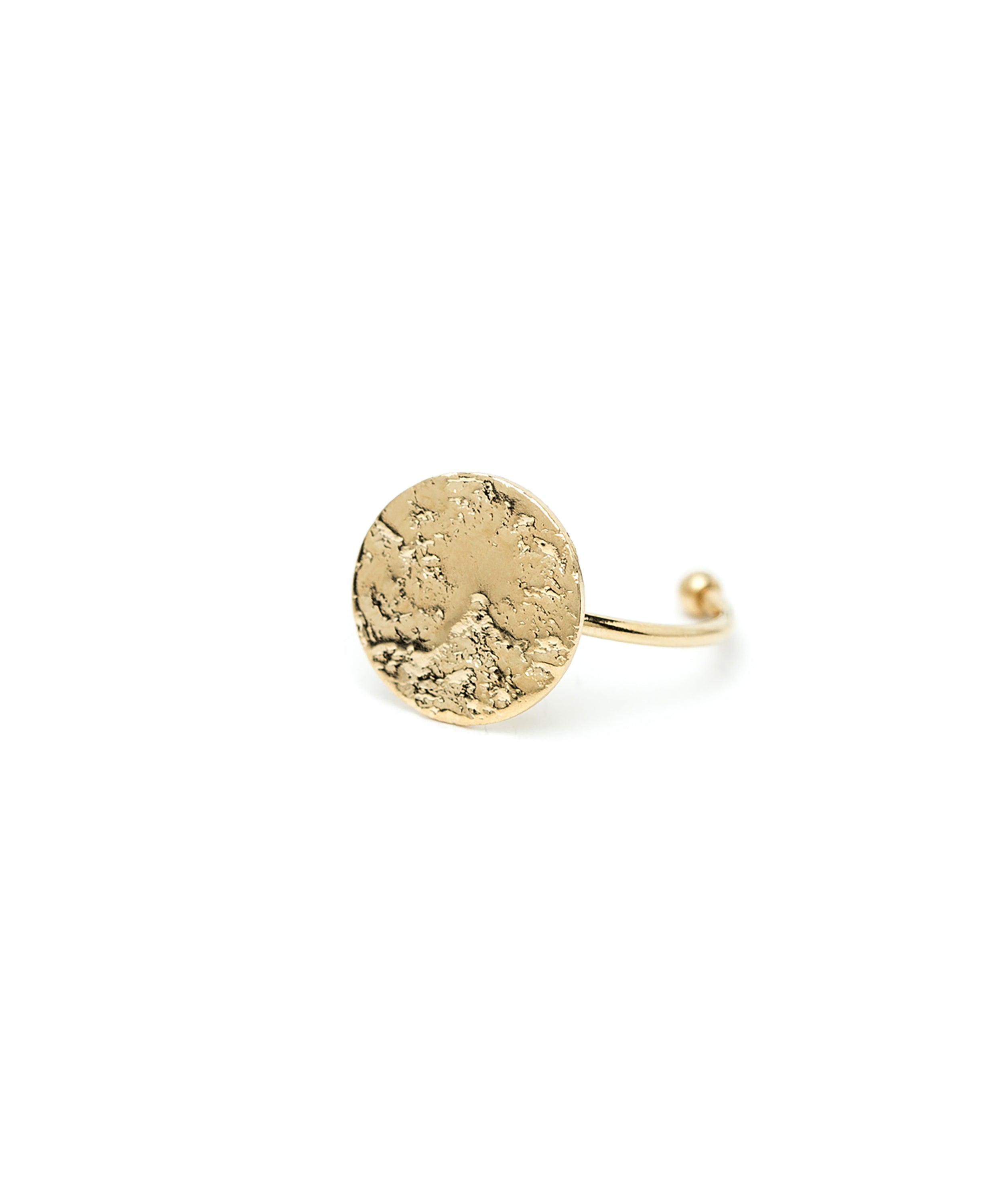 Bague Hestia Or Rond Martelé Ajustable Bagues Monsieur Simone