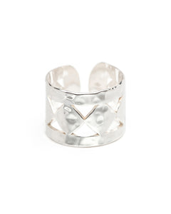 Bague Lou Argent Martelée Ajustable Bagues Monsieur Simone