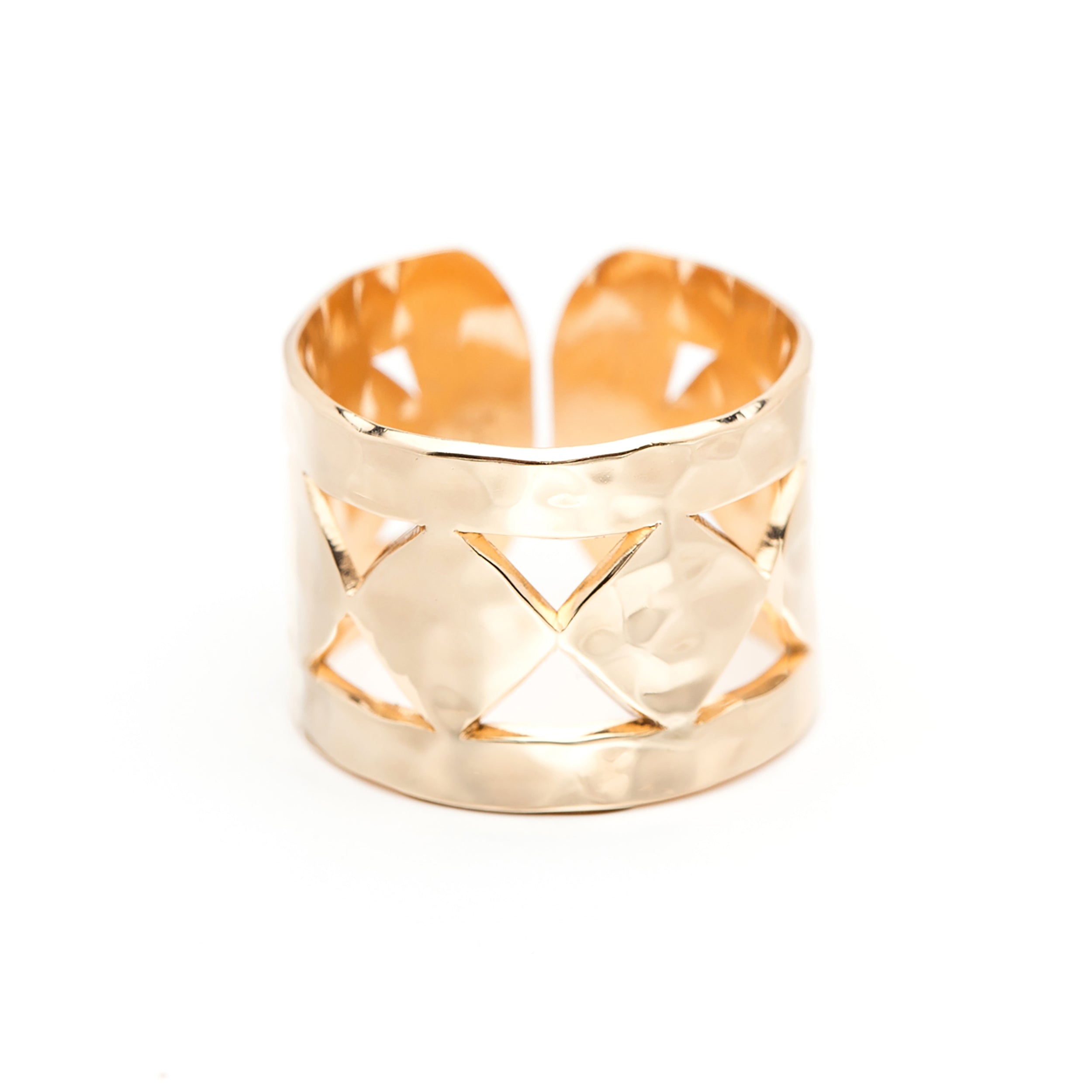 Bague Lou Or Martelée Ajustable Bagues Monsieur Simone