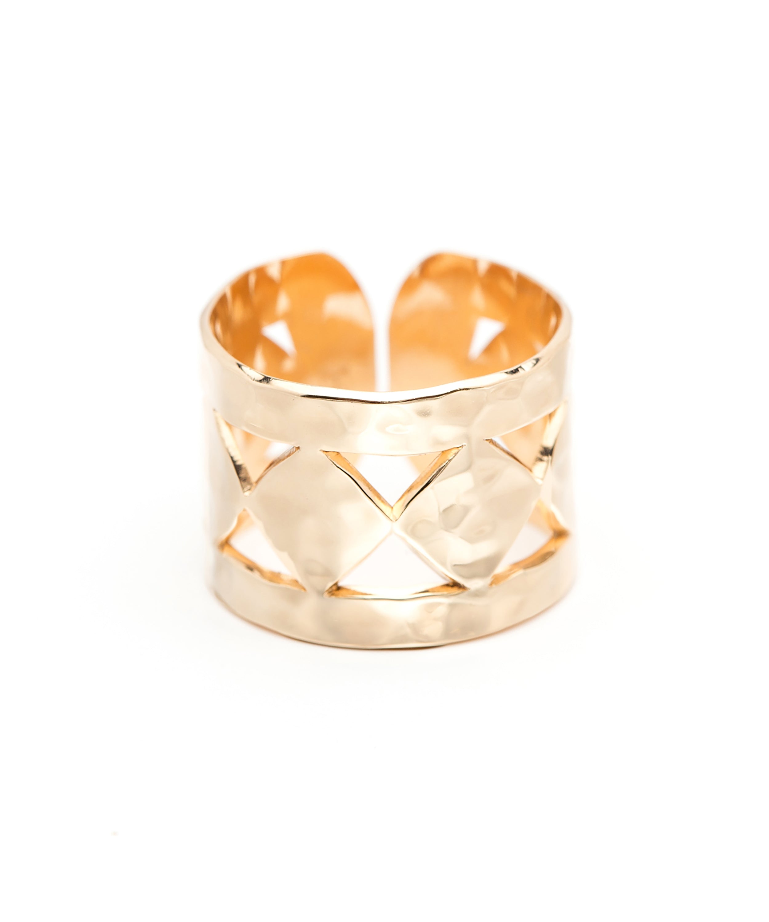 Bague Lou Or Martelée Ajustable Bagues Monsieur Simone
