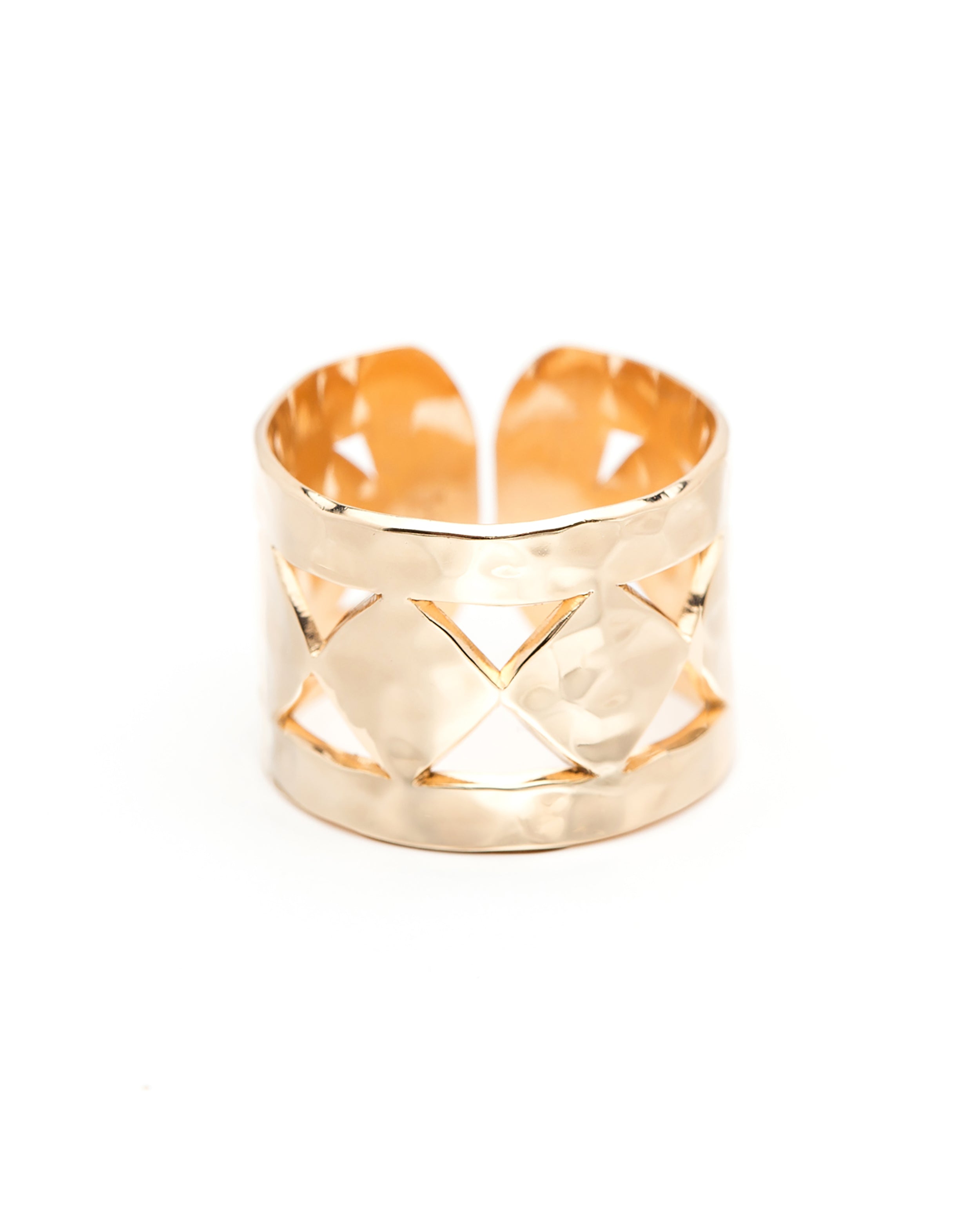 Bague Lou Or Martelée Ajustable Bagues Monsieur Simone