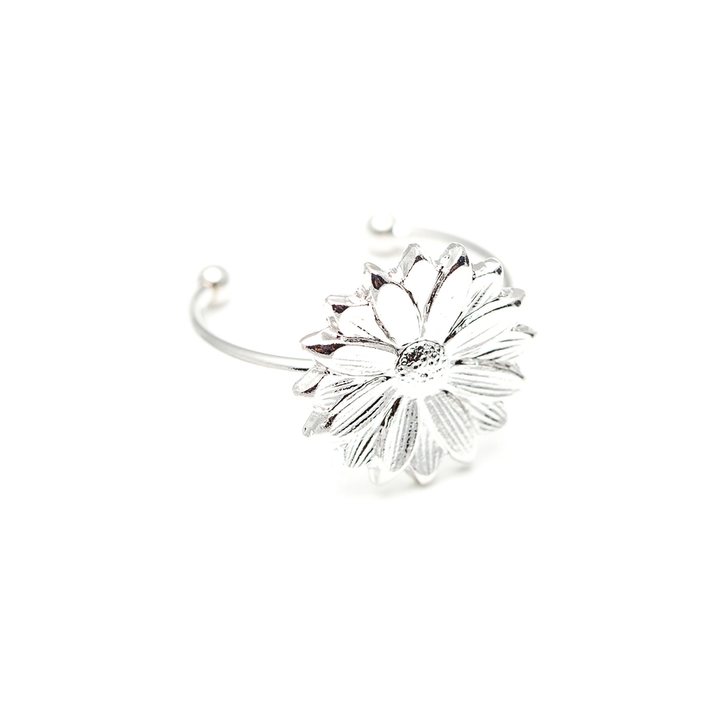 Bague Maïa Argent Fleur Ajustable Bagues Monsieur Simone
