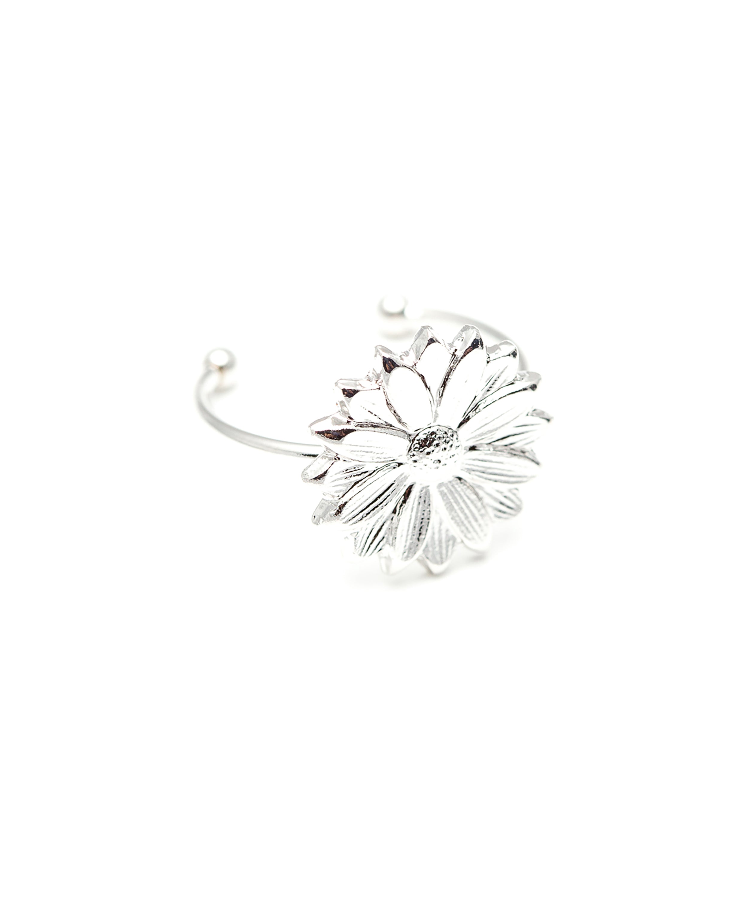 Bague Maïa Argent Fleur Ajustable Bagues Monsieur Simone