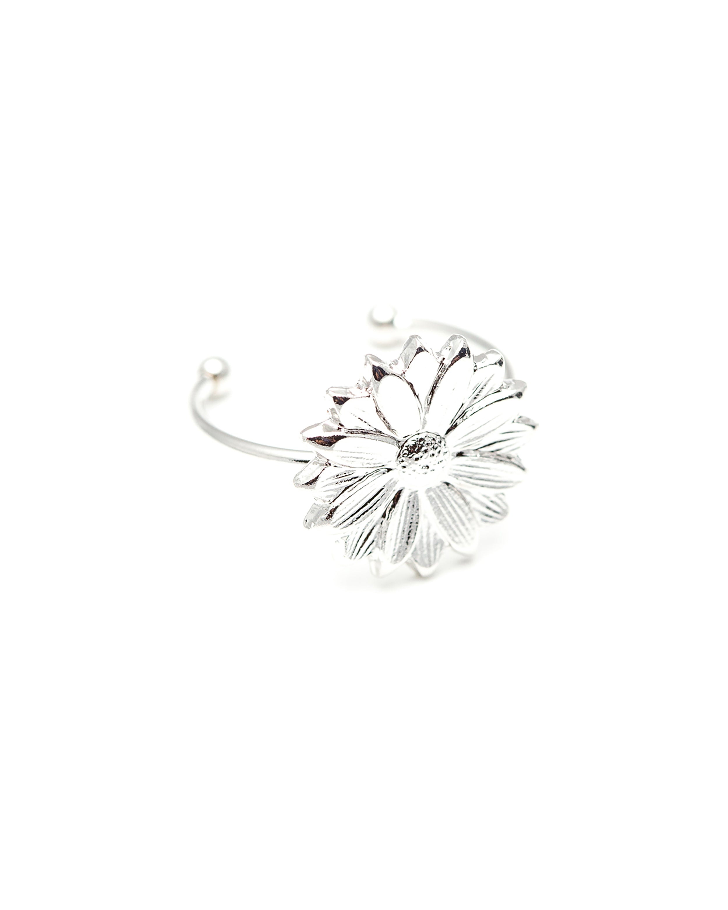 Bague Maïa Argent Fleur Ajustable Bagues Monsieur Simone