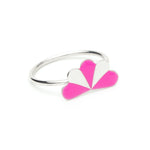 Bague Milo Argent Rose Paon Rayures Bagues Monsieur Simone