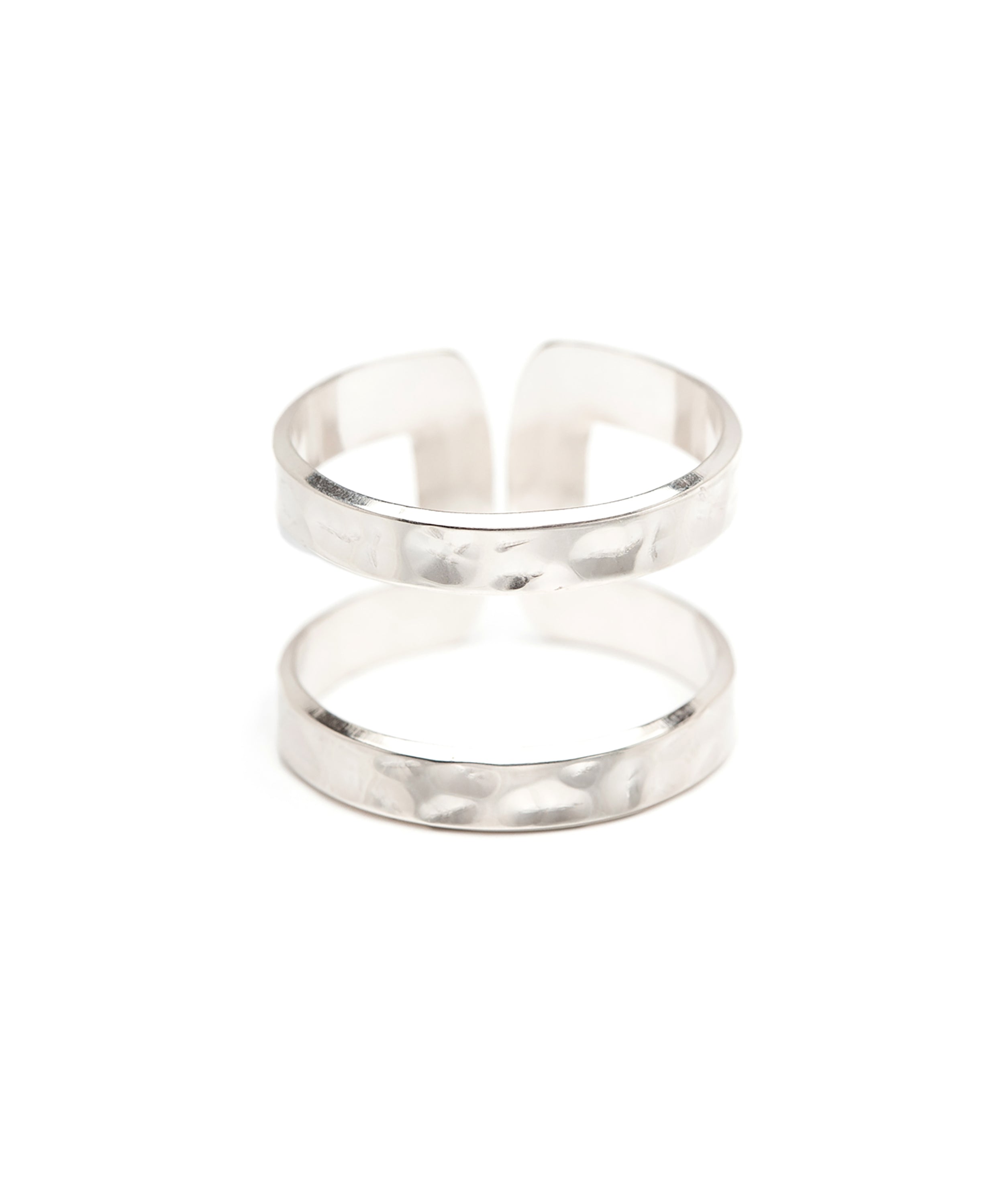 Bague Noah Argent Martelée Ajustable Bagues Monsieur Simone