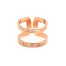 Bague Noah Or Rose Martelée Ajustable Bagues Monsieur Simone