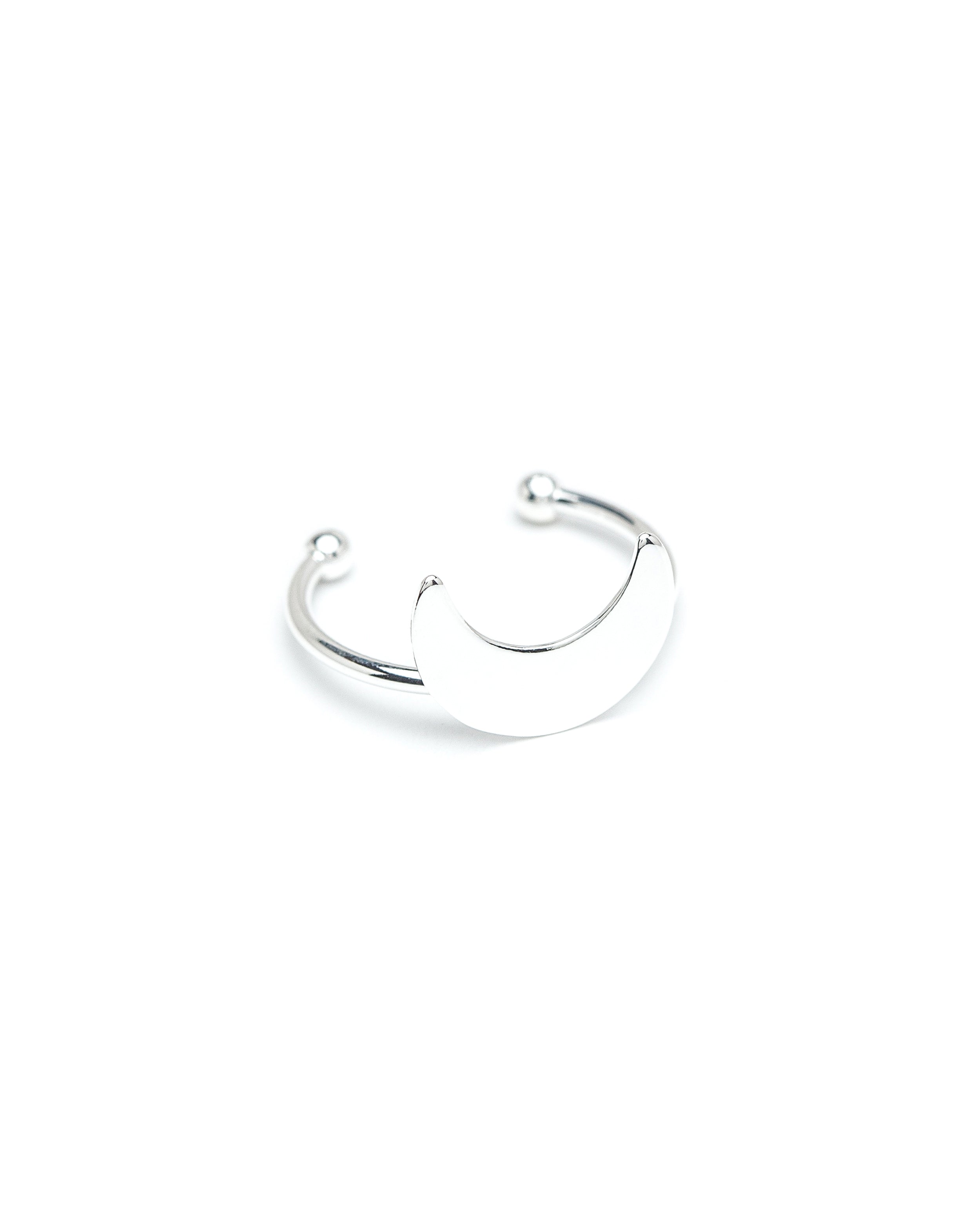 Bague Séléné Argent Lune Ajustable Bagues Monsieur Simone