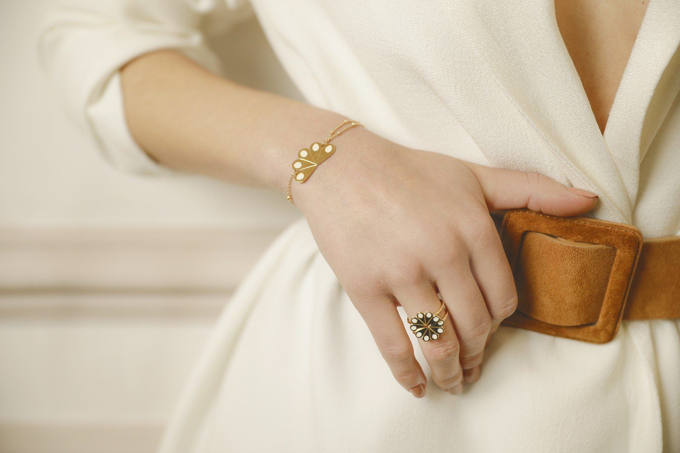 Bague Tao Argent Rose Paon Ronds Bagues Monsieur Simone