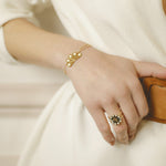 Bague Tao Argent Rose Paon Ronds Bagues Monsieur Simone