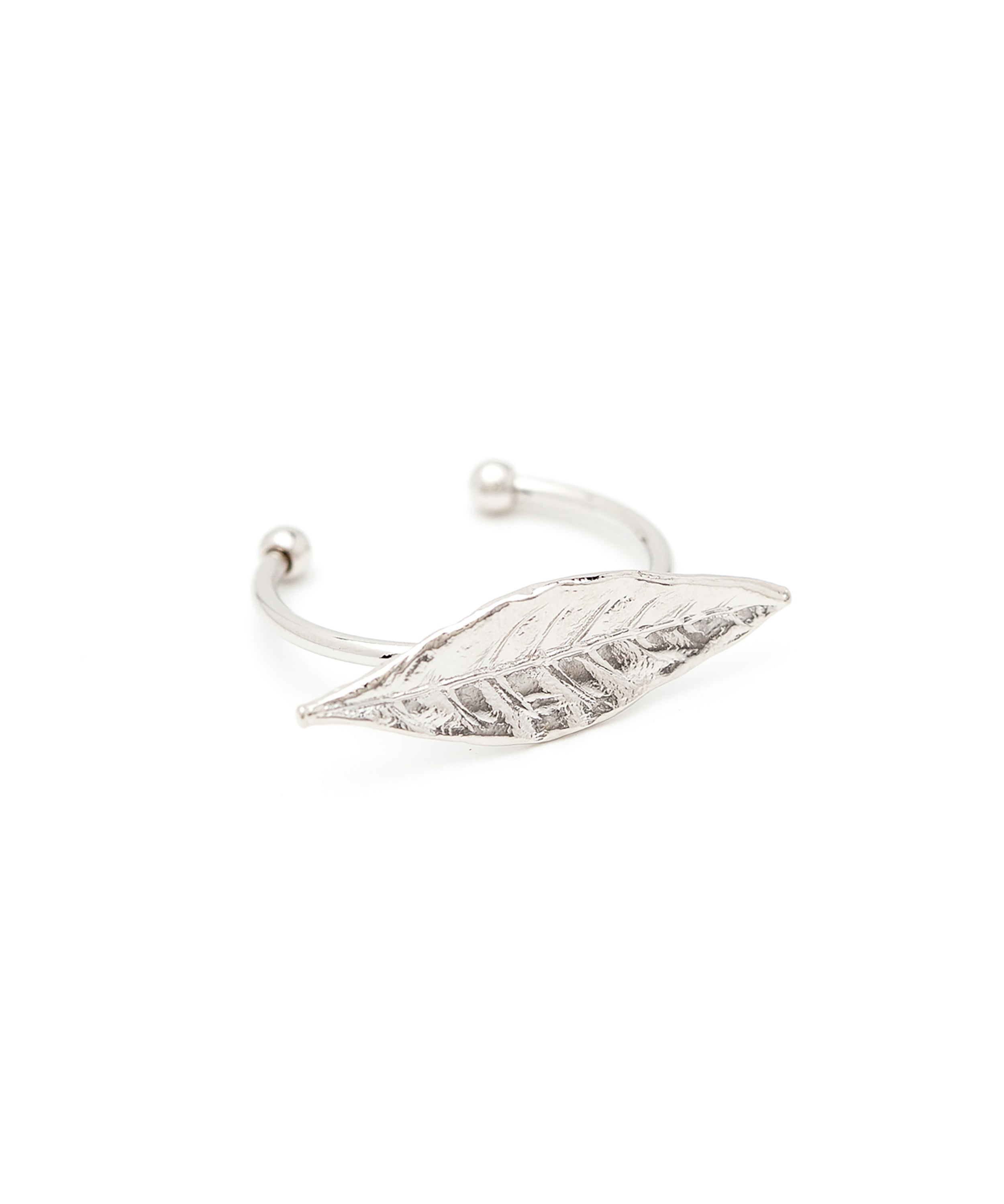 Bague Thalie Argent Feuille Ajustable Bagues Monsieur Simone