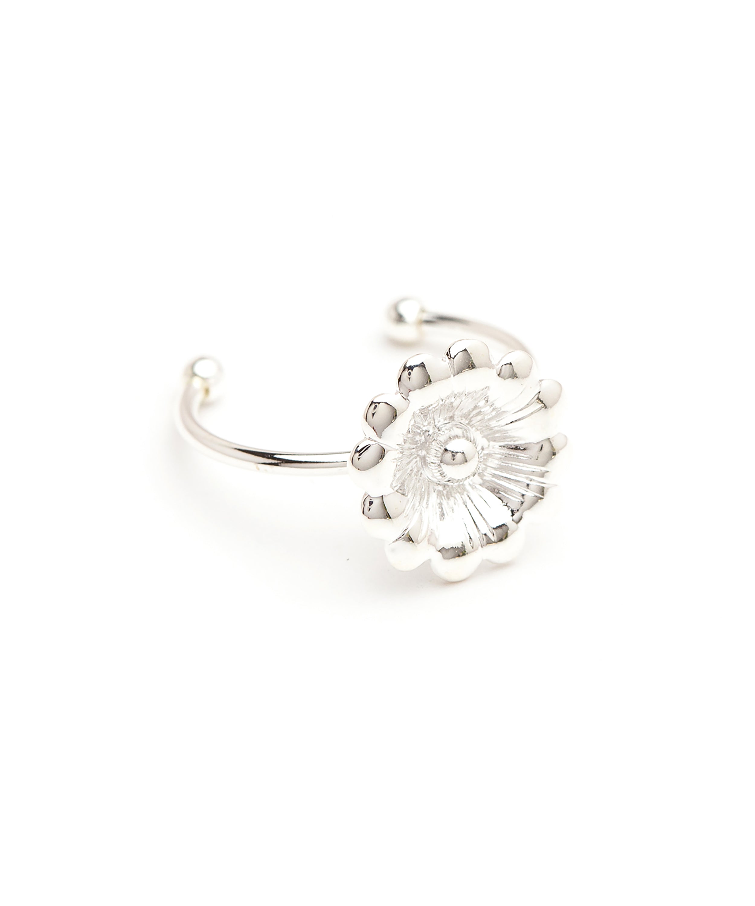 Bague Théia Argent Fleur Ajustable Bagues Monsieur Simone