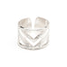 Bague Zak Argent Martelée Ajustable Bagues Monsieur Simone