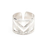 Bague Zak Argent Martelée Ajustable Bagues Monsieur Simone