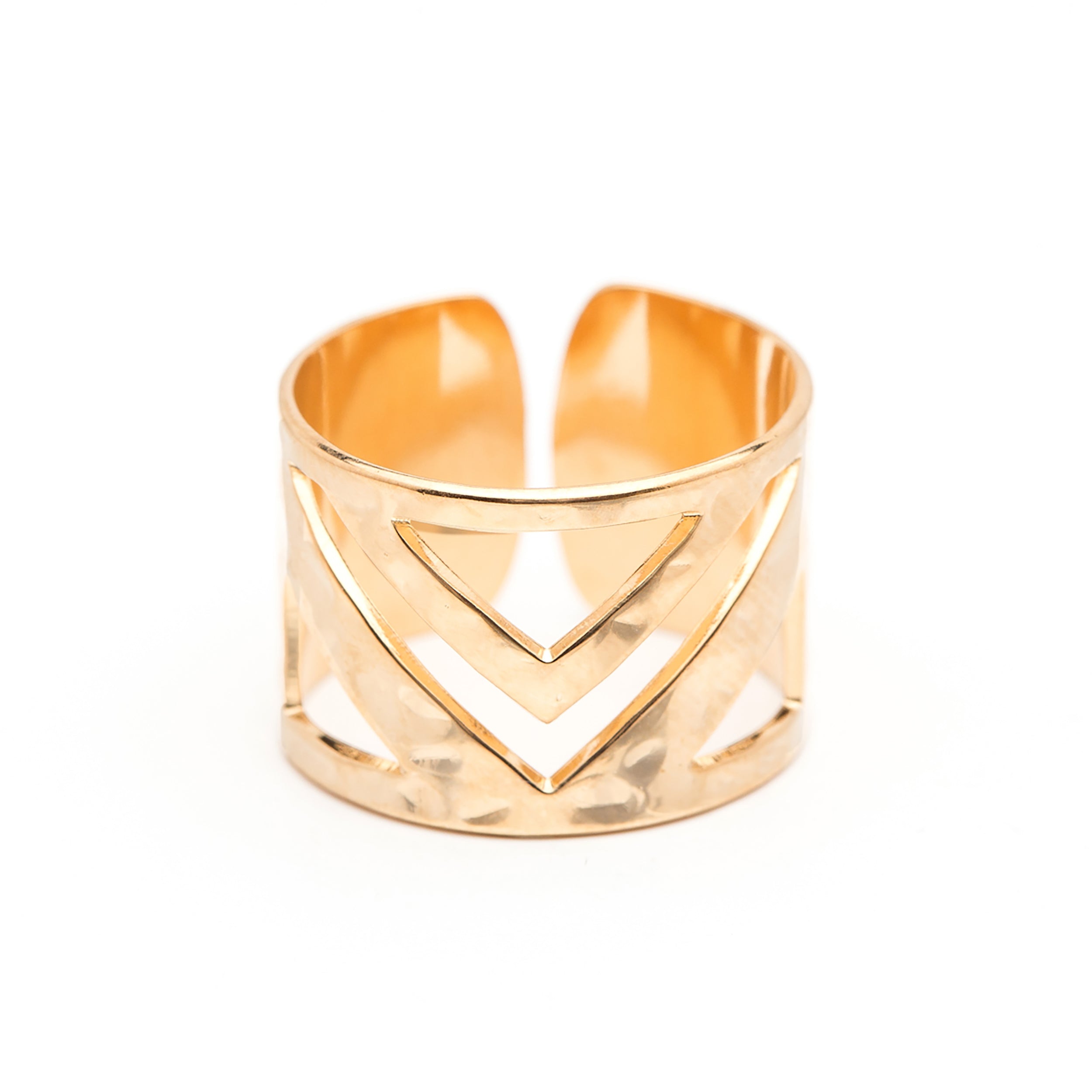 Bague Zak Or Martelée Ajustable Bagues Monsieur Simone