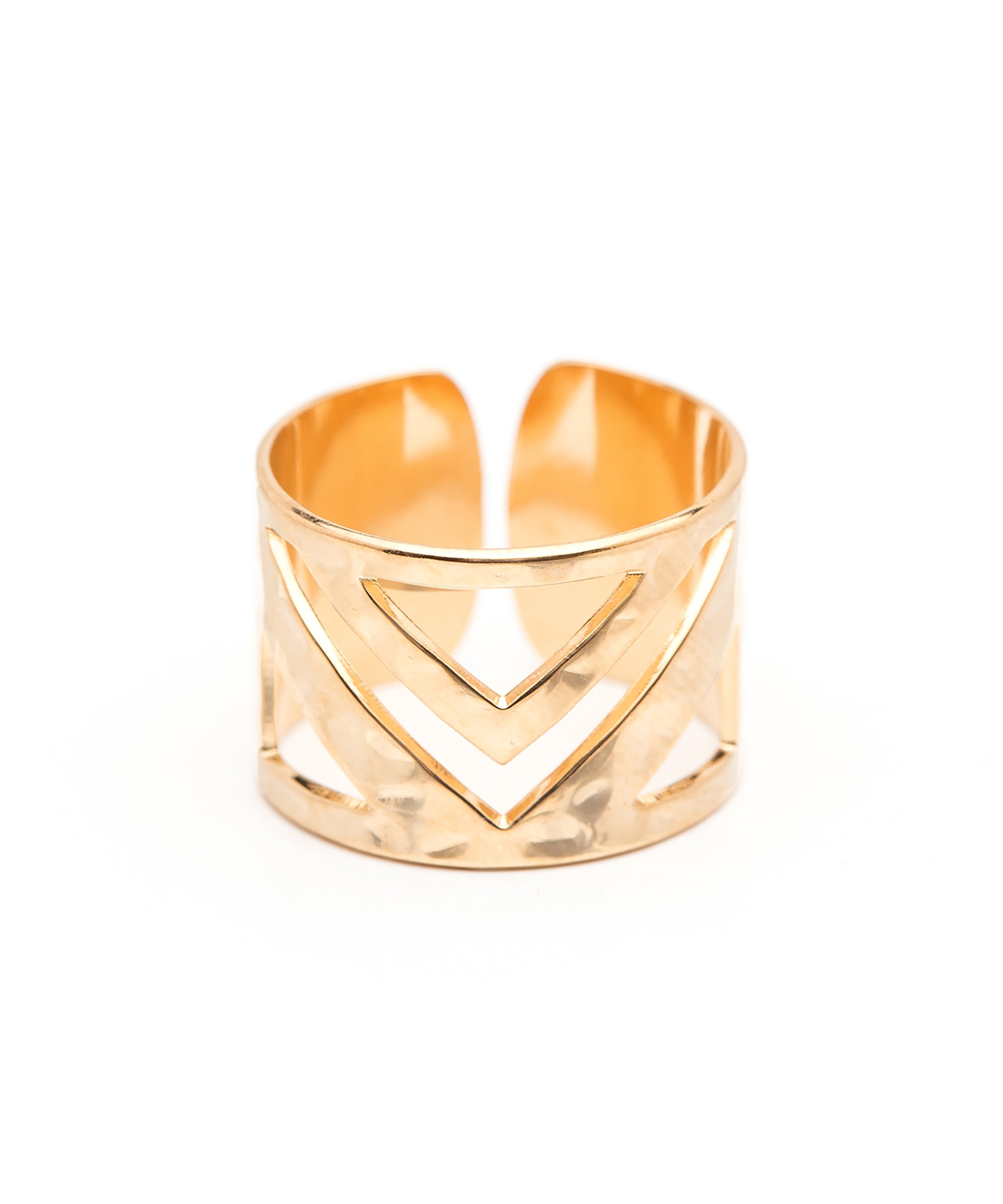 Bague Zak Or Martelée Ajustable Bagues Monsieur Simone