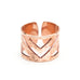 Bague Zak Or Rose Martelée Ajustable Bagues Monsieur Simone