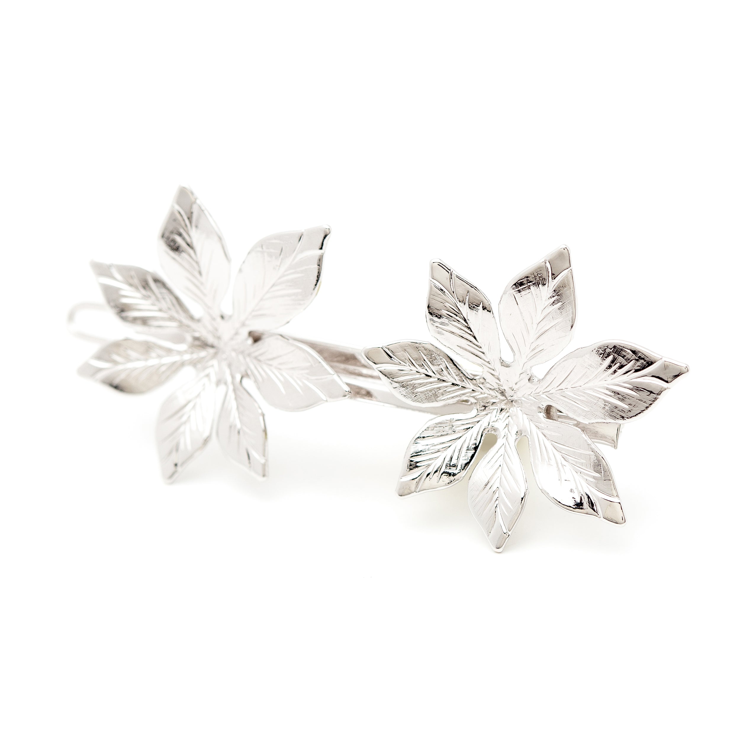 Barrette Chloris Argent Fleurs Accessoires Monsieur Simone