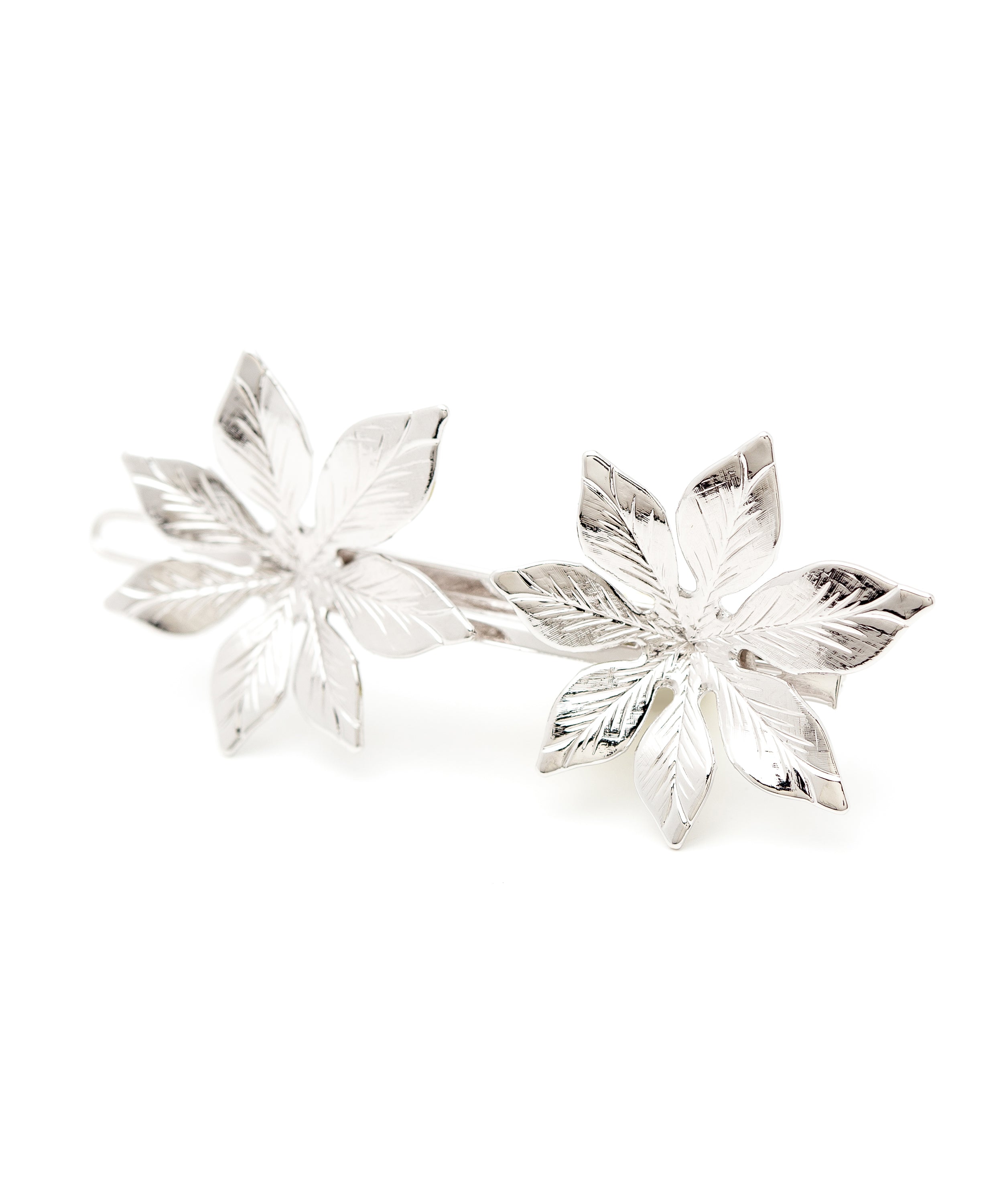 Barrette Chloris Argent Fleurs Accessoires Monsieur Simone