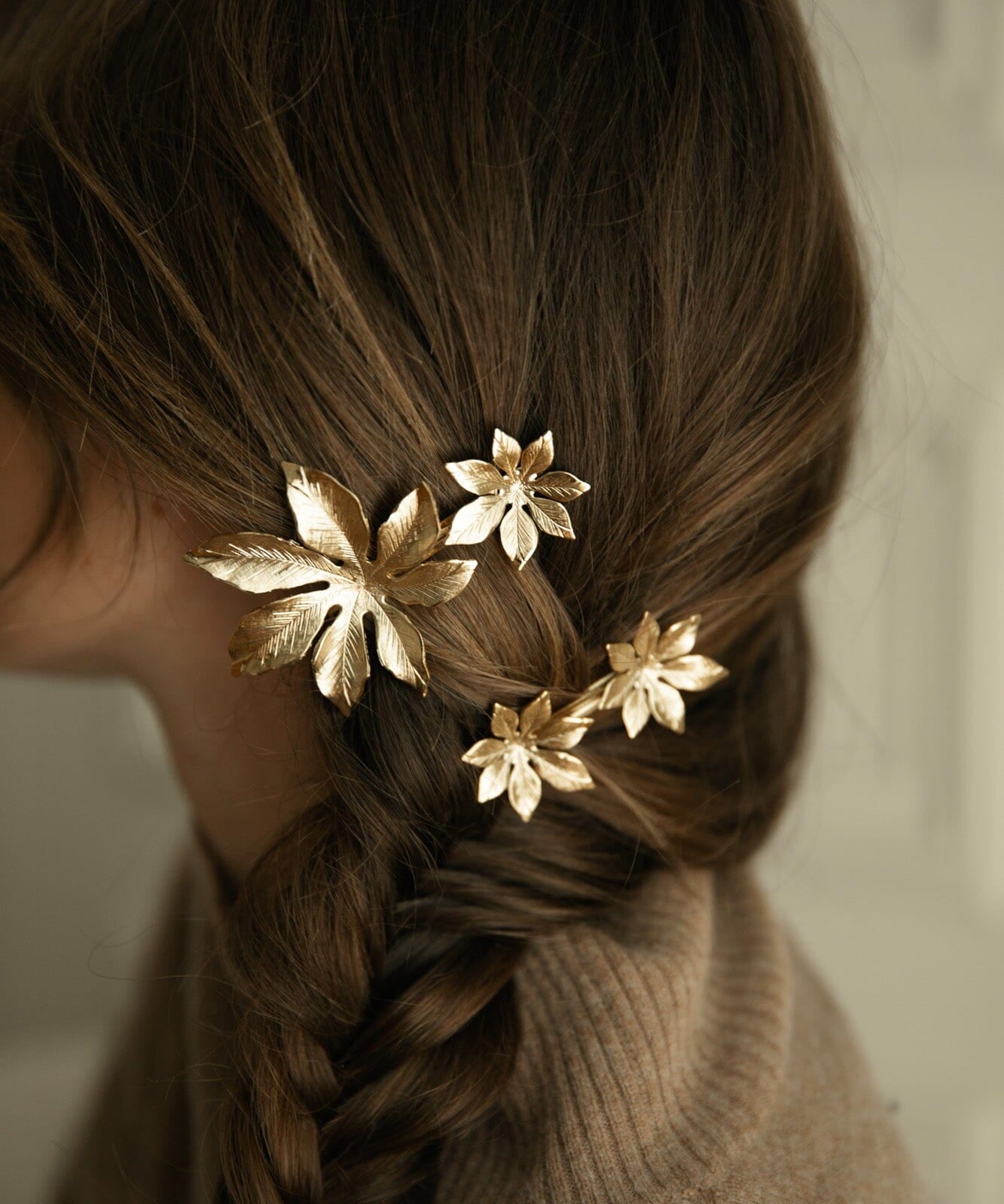 Barrette Chloris Or Fleurs Accessoires Monsieur Simone