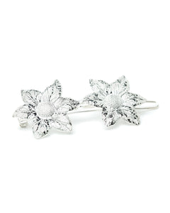 Barrette Hespéris Argent Fleurs Accessoires Monsieur Simone