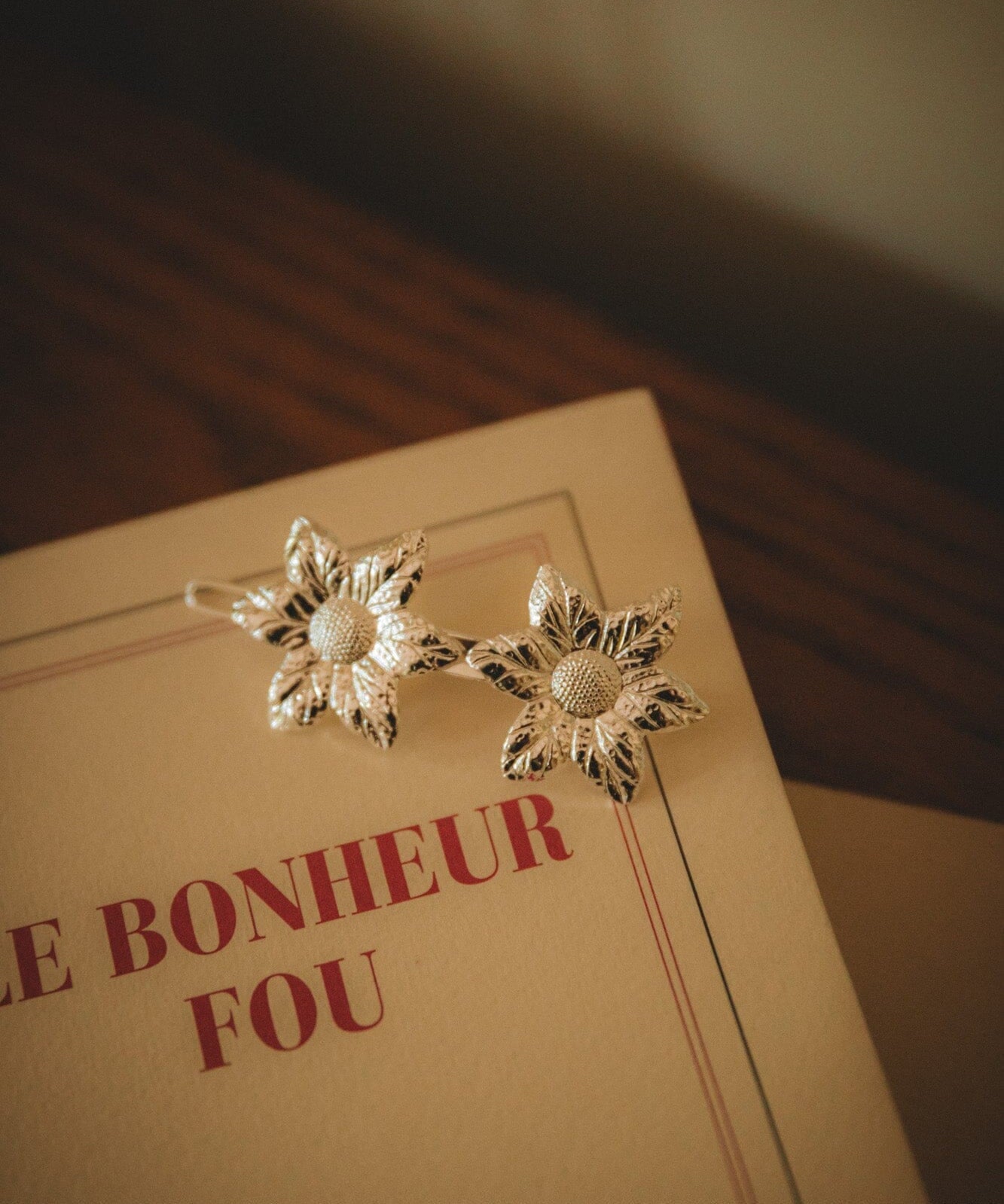 Barrette Hespéris Argent Fleurs Accessoires Monsieur Simone
