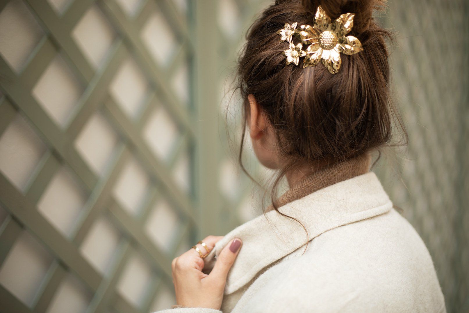 Barrette Hespéris Or Fleurs Accessoires Monsieur Simone