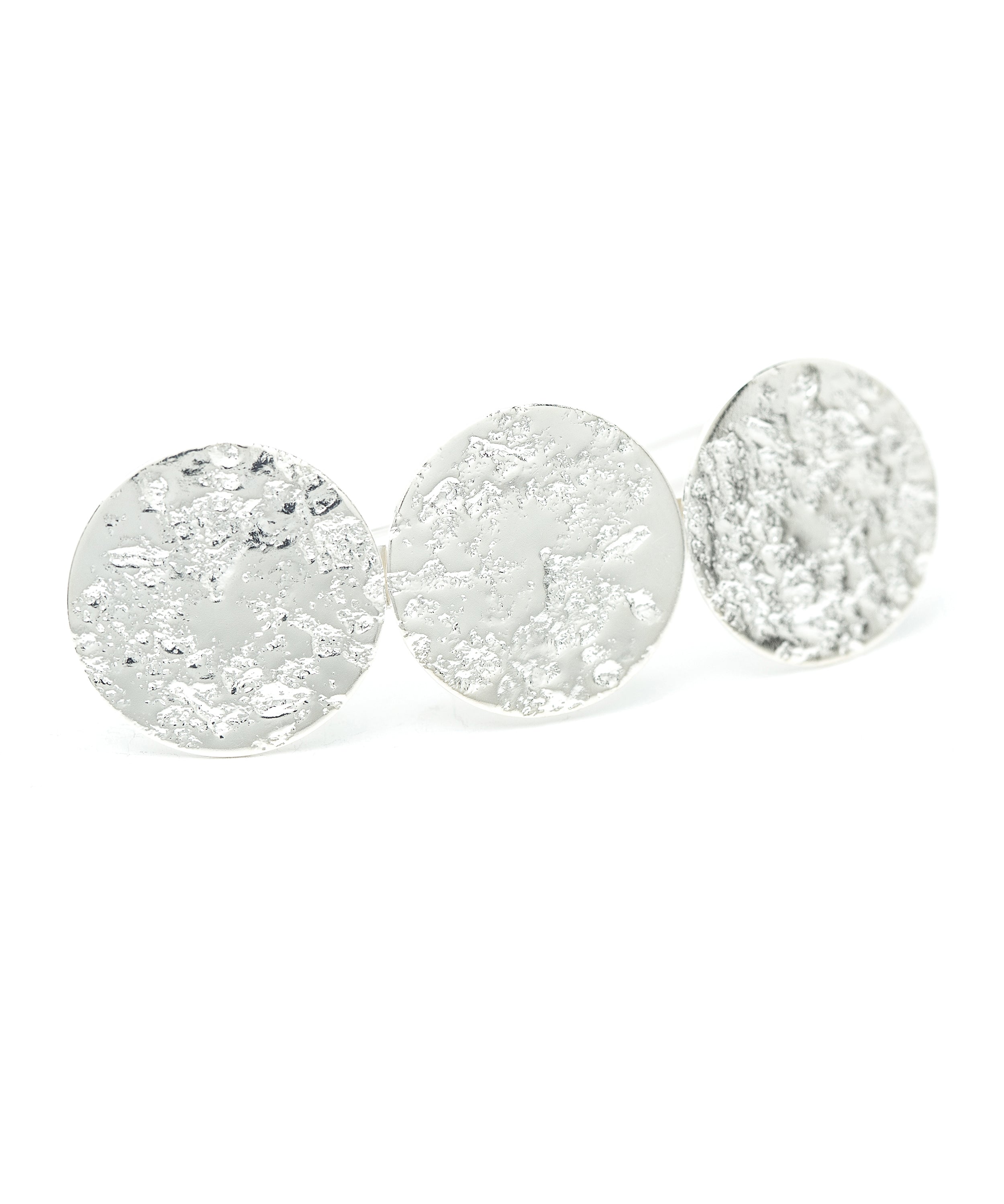 Barrette Hestia Argent Ronds Martelés Accessoires Monsieur Simone
