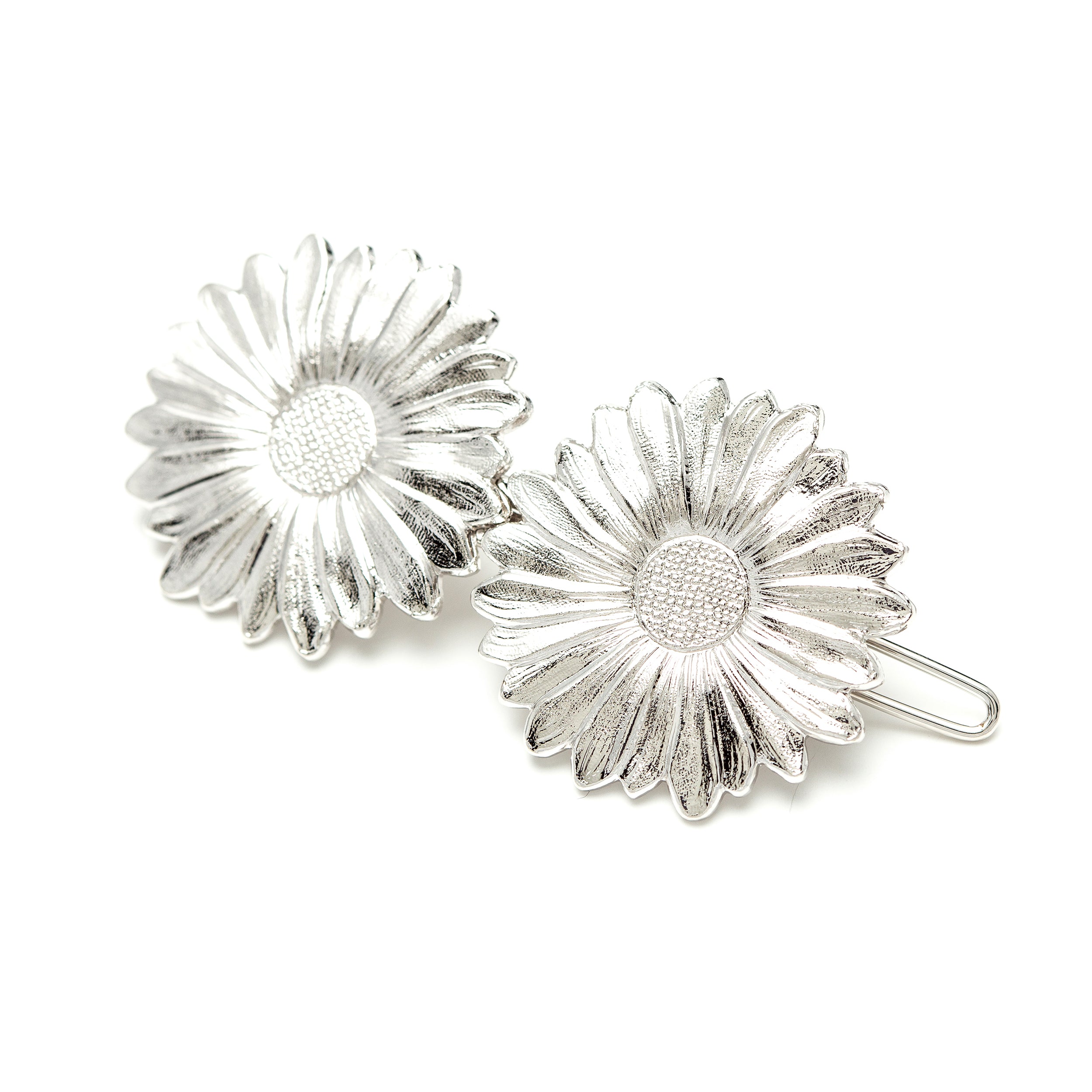 Barrette Maïa Argent Fleurs Accessoires Monsieur Simone