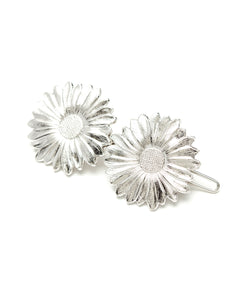 Barrette Maïa Argent Fleurs Accessoires Monsieur Simone