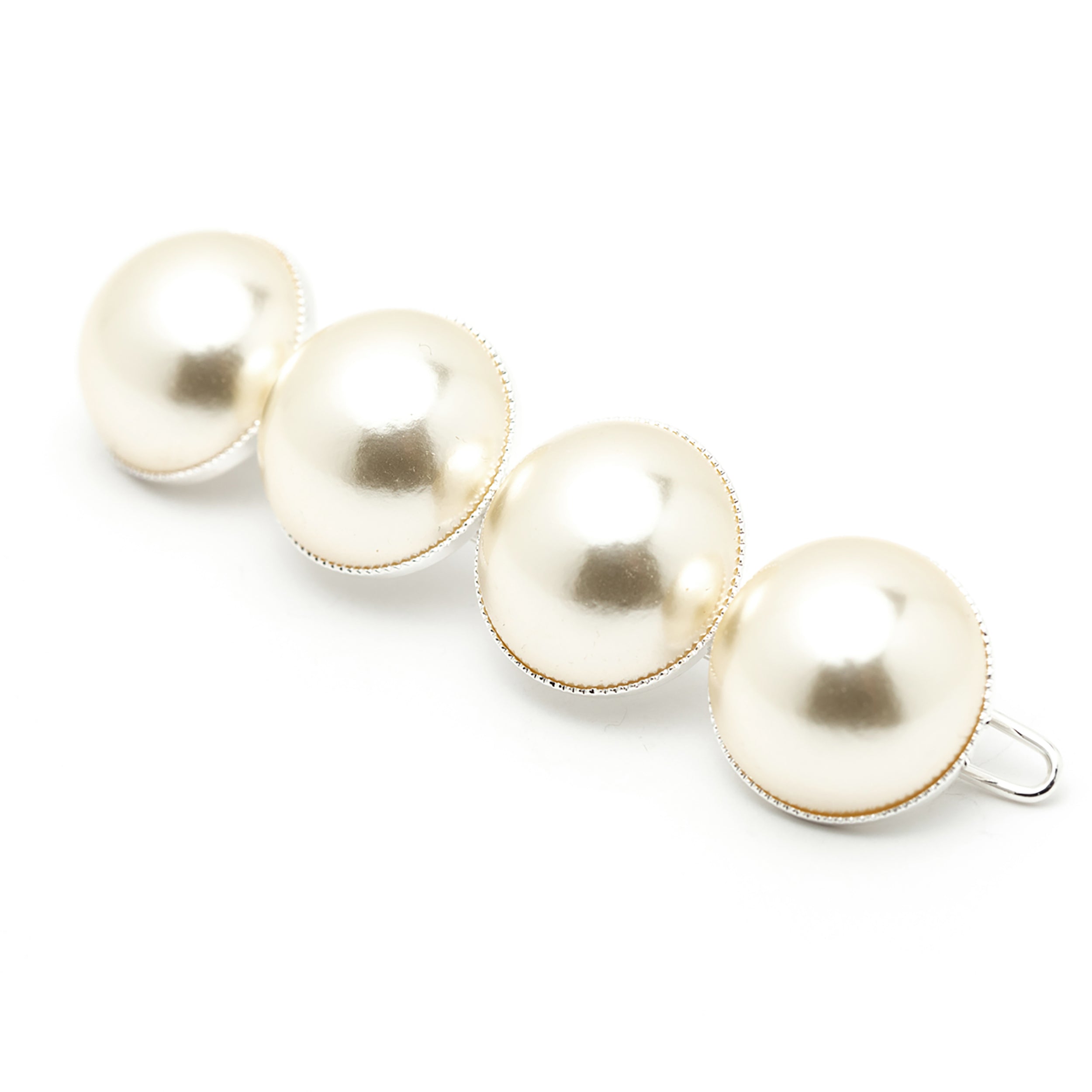 Barrette Nélya Argent Perles Accessoires Monsieur Simone