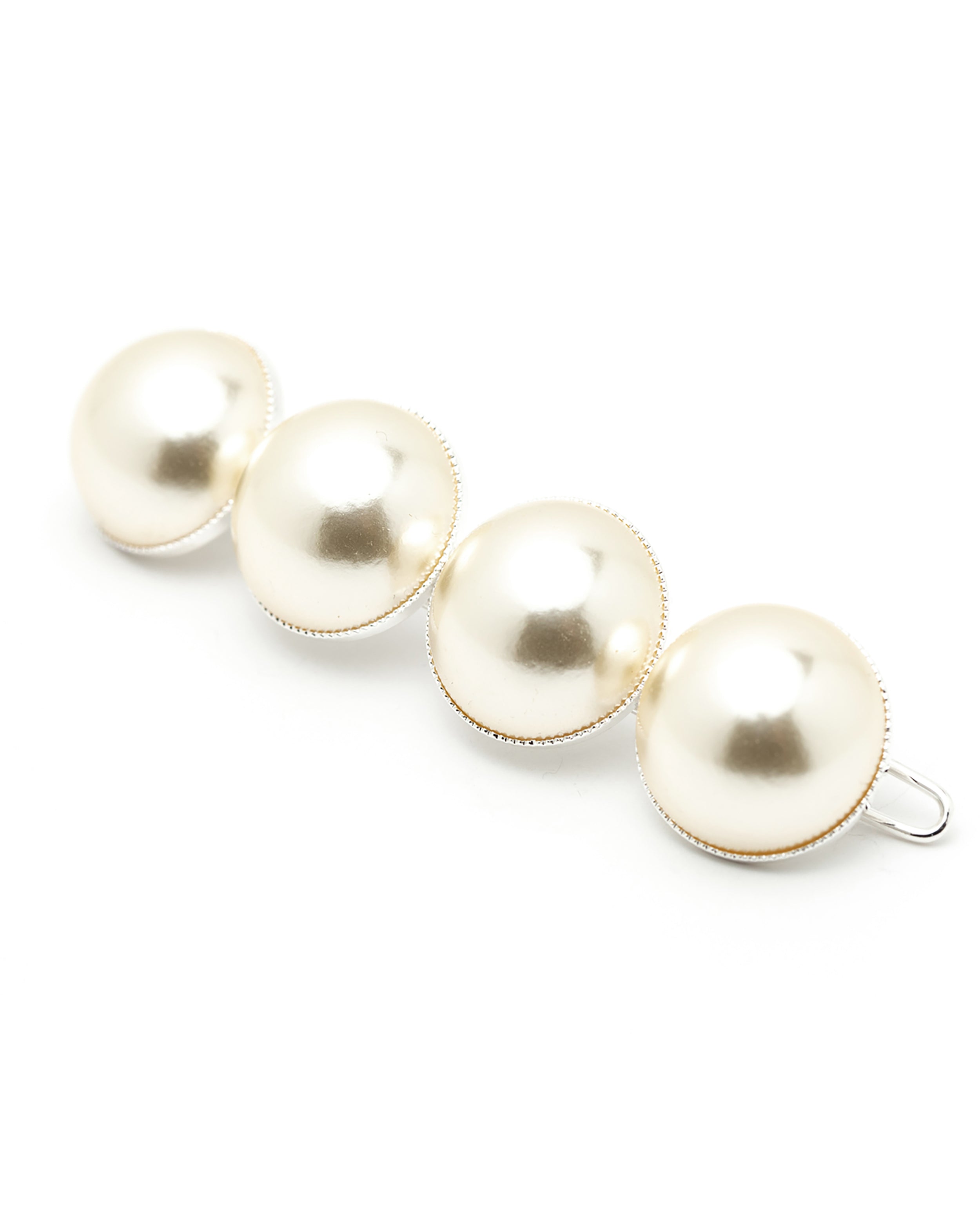 Barrette Nélya Argent Perles Accessoires Monsieur Simone