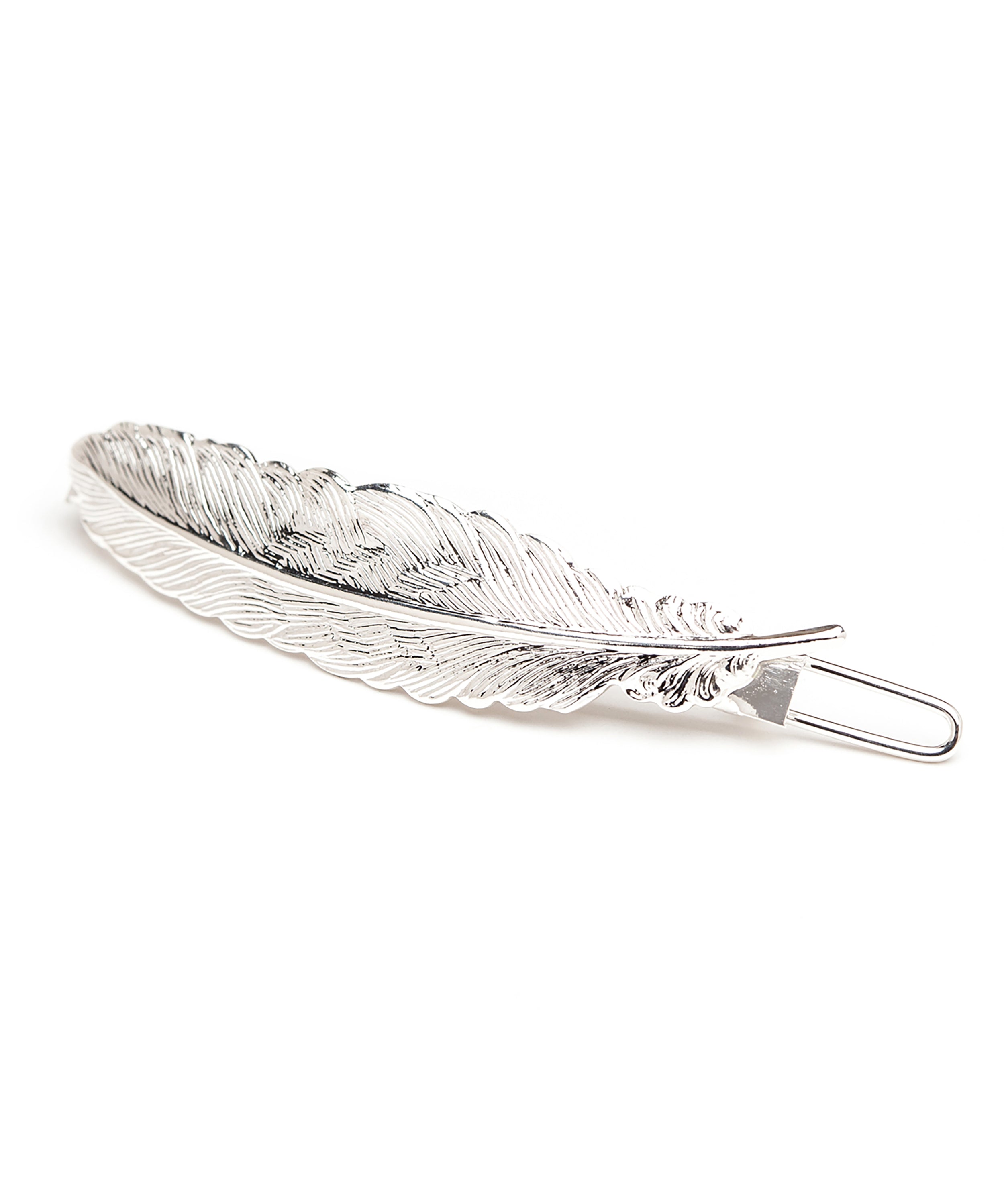 Barrette Phébé Argent Plume Accessoires Monsieur Simone