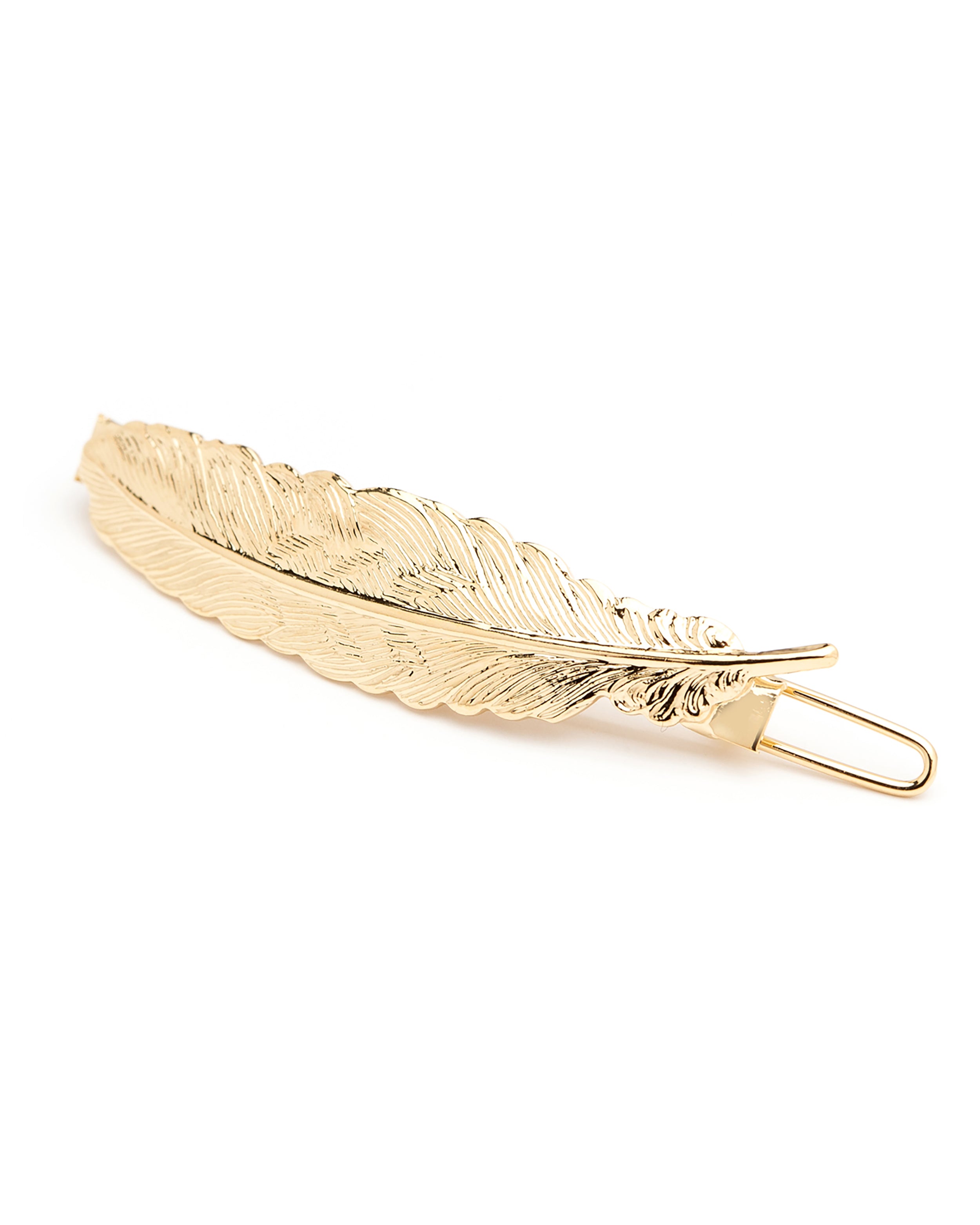 Barrette Phébé Or Plume Accessoires Monsieur Simone