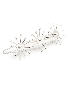 Barrette Rhéa Argent Flocons Accessoires Monsieur Simone