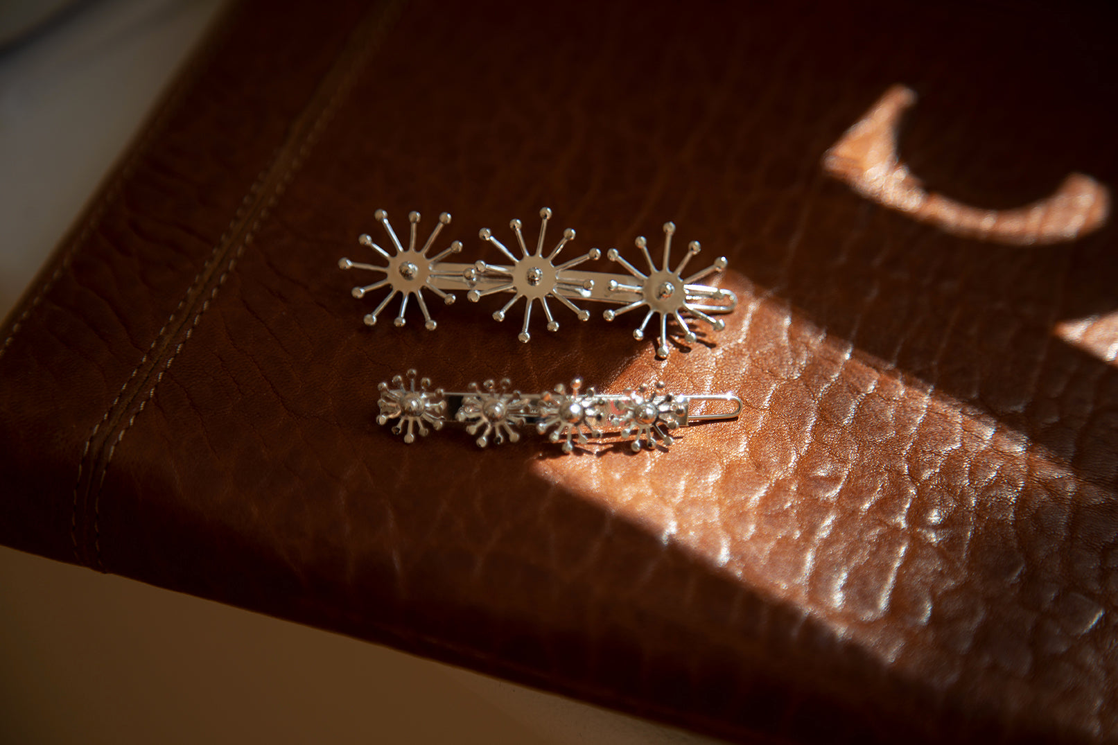 Barrette Rhéa Argent Flocons Accessoires Monsieur Simone