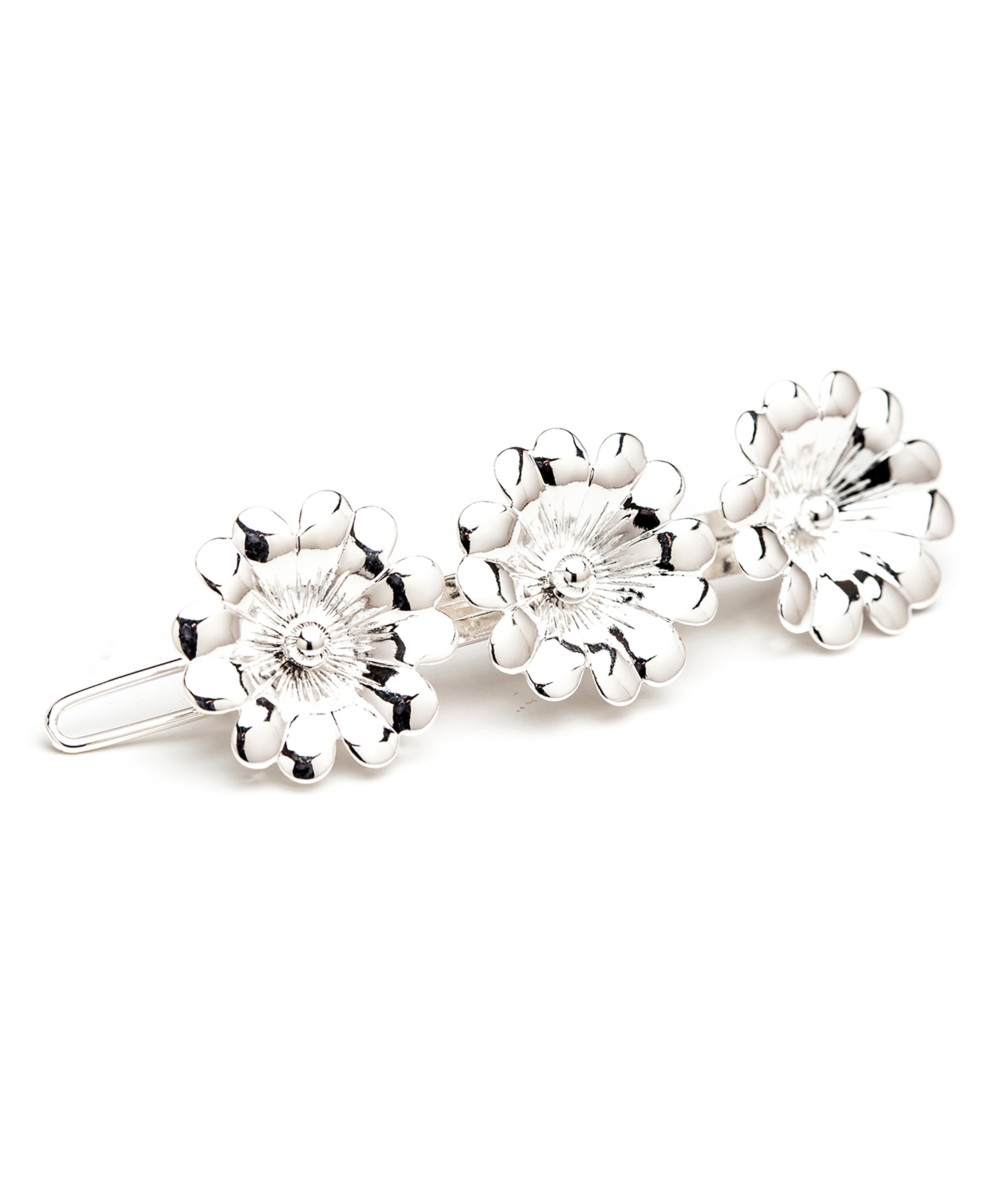 Barrette Théia Argent Fleurs Accessoires Monsieur Simone
