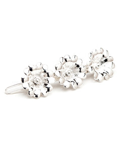 Barrette Théia Argent Fleurs Accessoires Monsieur Simone