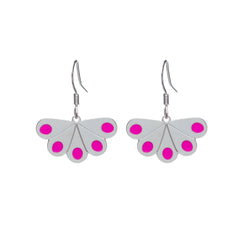 BO Dormeuses Tao Argent Rose Paon Ronds Boucles d'Oreilles Monsieur Simone