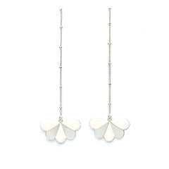 BO Pendantes Milo Argent Ivoire Paon Rayures Boucles d'Oreilles Monsieur Simone